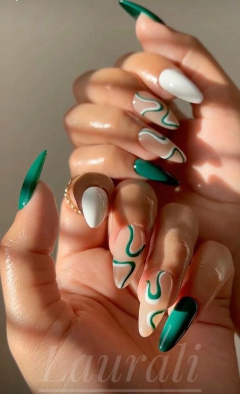 Can You Keep Up with Spring Nail Trends? #nailtrends #springnails #nails #manicure #springmanicure #naildesigns #nailart #manicure3453 Nail Inspired Green, Ideas Uñas, Nails Art Ideas, Green Nail Art, Spring Nail Trends, Green Nail, Beauty Games, Glam Nails, Nails Manicure