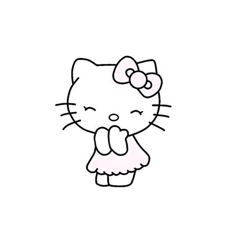 Drawings To Trace, Hello Kitty Christmas Tree, Hello Kitty Colouring Pages, Hello Kitty Tattoos, Hello Kitty Imagenes, Kitty Coloring, Hello Kitty Aesthetic, Hello Kitty Coloring, Detailed Coloring Pages