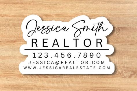 PERSONALIZED Real Estate Sticker | Real Estate Decal | Vinyl Sticker | Laptop Sticker | Realtor Branding | Realtor Sticker | Marketing Tools Sticker Marketing, Marketing Stickers, Jessica Smith, Realtor Branding, Pop Up Event, Business Networking, Sticker Laptop, Laptop Decals, Event Marketing