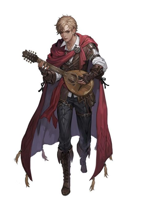 Medieval Character Design, Dnd Bard, Pathfinder Character, Semi Realism, Fantasy Heroes, Dungeons And Dragons Characters, Dnd Art, D&d Dungeons And Dragons, Dungeons And Dragons Homebrew