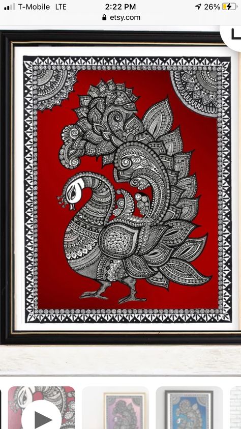 Peacock Kalamkari Painting, Kalamkari Drawing Design, Kalamkari Wall Art, Madhubani Folk Art, Peacock Madhubani Art, Traditional Design Drawing, Kalamkari Art Easy, Kalamkari Art Design, Kalamkari Art Paintings