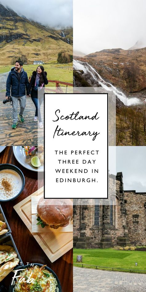 Enjoy this 3 day Scotland itinerary that will change your life! With beautiful scenery and historic landmarks, you'll never want to leave. Scotland Itinerary: The Perfect Three Day Weekend in Edinburgh | Travel to Edinburgh | What the Fab 3 Days In Scotland, London To Scotland, Edinburgh Restaurants, Best Beaches In Maui, Scotland Itinerary, Edinburgh Travel, Scotland Vacation, Places In Scotland, Three Day Weekend