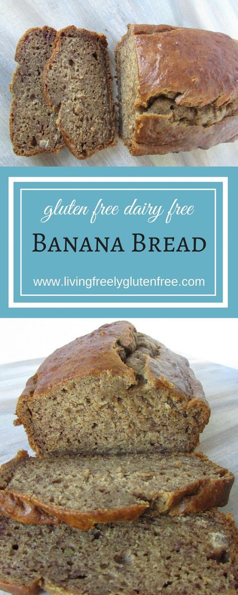 Gluten Free Banana Nut Bread, Banana Bread Gluten Free, Dairy Free Banana Bread, Bread Gluten Free, Gluten Free Beauty Products, Banana Nut Bread Recipe, Lactose Free Diet, Gluten Free Banana Bread, Easy Banana Bread Recipe