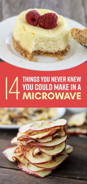 14 Things You Never Knew You Could Cook In The Microwave Microwave Cooking Recipes, Microwave Lemon Curd, Easy Snickerdoodles, Individual Cheesecakes, Fancy Breakfast, Sweet Potato Chips, Crunchy Snack, Microwave Cooking, Microwave Recipes