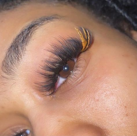 Gold Lash Extensions, Lashes Fake Eyelashes, Eyelash Technician, Lash Extensions Styles, Perfect Eyelashes, Pretty Lashes, Eyelash Extentions, Eyelash Sets, Lashes Beauty