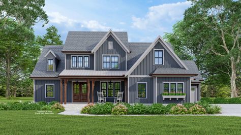 Traditional Floor Plans, Craftsman Farmhouse Plans, House Plans 2 Story, Frank Betz, 2nd Choice, American House Plans, Rocking Chair Porch, Two Story House Plans, Park House