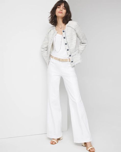 High-Rise Double Pocket Wide-Leg Jean | White House Black Market White Wide Leg Jeans, Tailored Dress, Summer Wardrobe, White House Black, Wide Leg Jeans, White House Black Market, House Black, Black House, White House