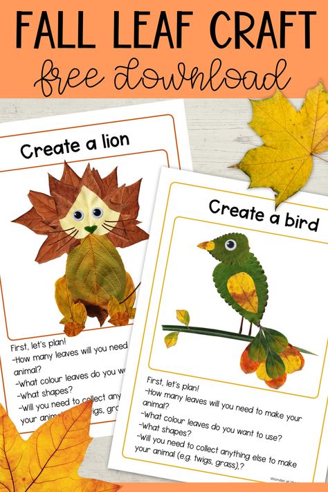 Fall leaf animal crafts Leafman Activities, Leaf Steam Ideas, Leaf Man Activities Kindergarten, Leaf Crafts Kindergarten, Leaf Inquiry Kindergarten, Leaf Person Craft, Leaves Theme Preschool Activities, Fall Craft Leaves, Activities With Leaves For Kids