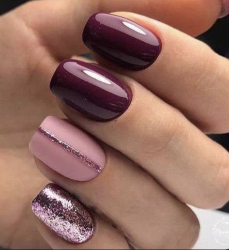 Trending Fall Nails, Bright Summer Nails Designs, Plum Nails, Classy Nail, Nagellack Trends, February Nails, Valentine Nails, Subtle Nails, Burgundy Nails