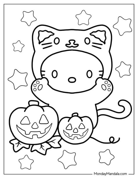 68 Hello Kitty Coloring Pages (Free PDF Printables) Hello Kitty Coloring Pages, Kitty Coloring Pages, Coloring Pages Halloween, ليلو وستيتش, Halloween Coloring Sheets, Hello Kitty Colouring Pages, Hello Kitty Printables, Kitty Coloring, Pumpkin Coloring Pages