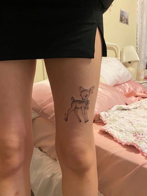 deer tattoo Deer Tattoo, Cute Little Tattoos, Fairy Tattoo, Dainty Tattoos, Aesthetic Tattoo, Dream Tattoos, Elegant Tattoos, Feminine Tattoos, Little Tattoos