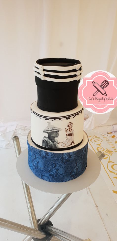 Xhosa Wedding, Traditional Wedding Cakes, White Cakes, Traditional Wedding Cake, Traditional Wedding, Diaper Cake, Wedding Cake, Navy And White, Wedding Cakes