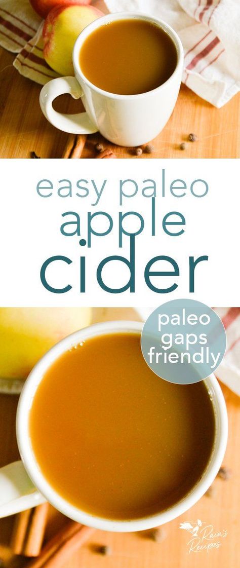 Nourish yourself while warming up with this easy and delicious homemade paleo apple cider! Only a few, natural ingredients, and sweetened with honey, this drink is perfect for fall, winter, and spring. #homemade #paleo #apple #cider #drinks #glutenfree #gapsdiet #cinnamon Paleo Apple Cider, Apple Cider Drinks, Homemade Apple Juice, Diy Apple Cider, Paleo Apple, Nourish Yourself, Cider Drinks, Scd Diet, Paleo Drinks