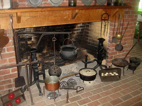 Blennerhassett Kitchen | Kitchen fireplace - where staff coo… | Flickr Primitive Fireplace, Cooking Hearth, Fireplace Cooking, Old Stone Houses, The Mantle, Open Fireplace, Fire Cooking, Kitchen Fireplace, Primitive Kitchen