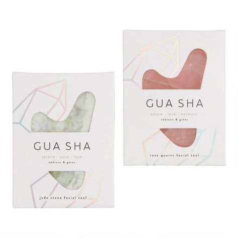 A&G Stone Gua Sha Facial Massage Tool | World Market Gua Sha Packaging, Face Massaging, Guasha Massage, Facial Massage Tool, Gua Sha Facial, Spa Accessories, Beauty Mask, Massage Tools, Facial Massage