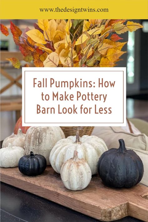 Love the look of stone pumpkins but hate the price? Us too! Here's our easy step-by-step tutorial to create gorgeous lasting fall pumpkins! These painting techniques are so simple and the results are easy to achieve. There really is no right or wrong way to do it. Creating these faux stone pumpkins is fun and good for your budget too! Stone Pumpkin Diy, Diy Textured Pumpkins, Faux Pumpkins Diy, Pottery Barn Pumpkins Diy, Diy Pottery Barn Decor, How To Make Pottery, Stone Pumpkin, Pottery Barn Pumpkin, Pottery Barn Look