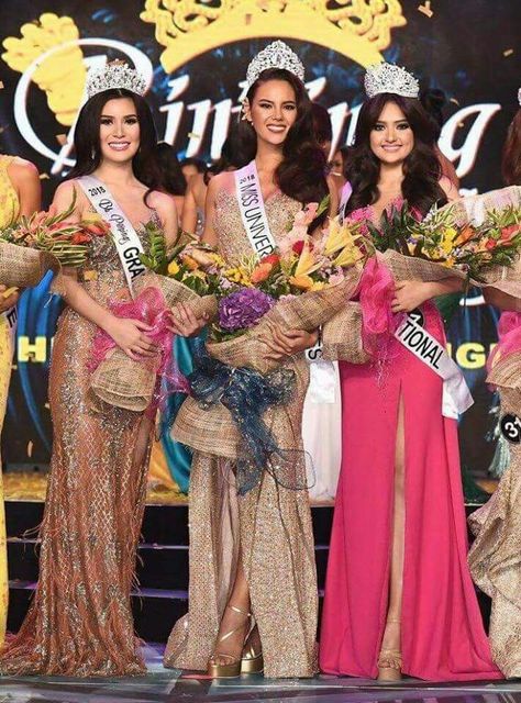 Fillipino Queens 2018 Peagent Queens Aesthetic, Sinulog Queen Costume, Queens Aesthetic, Miss Universe Philippines Evening Gowns, Pageant Aesthetic, Binibining Pilipinas, Miss Universe 2018, Catriona Gray, Miss Universe Philippines