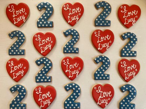 I Love Lucy Cookies, I Love Lucy Birthday Party, I Love Lucy Party, Love Lucy, I Love Lucy, Cookie Designs, Baked Goods, 2nd Birthday, 1st Birthday