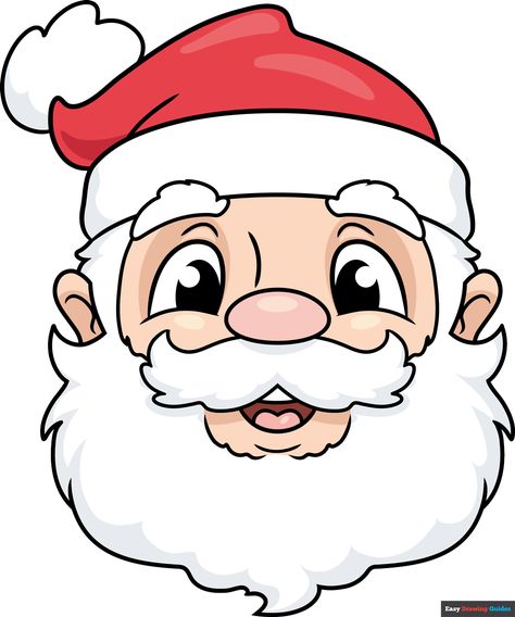 How to Draw a Santa Claus Featured Image Santa Claus Face Drawing, Santa Claus Drawing Easy, Santa Claus Drawing, Simple Face Drawing, Santa Claus Face, How To Draw Santa, Christmas Tree Drawing, Youtube Drawing, Face Line Drawing