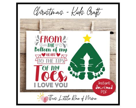 Toddler Christmas Cards, Christmas Tree Footprints, Baby Christmas Crafts, Printable Diy Crafts, Hand Print Tree, Christmas Tree Printable, Tree Printable, December Winter, Baby Art Projects