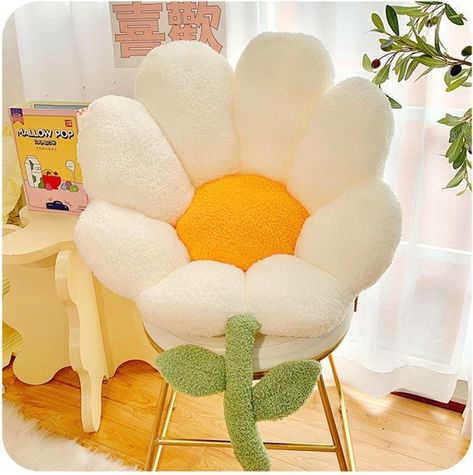 Plush Cute Flower Cushion | Etsy Flower Plush, Kawaii Room Ideas, Daisy Pillows, Plush Flower, Flower Cushion, Kawaii Bedroom, Cushion Sofa, Flower Throw Pillows, Diy Sofa