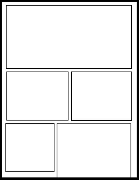 Graphic Novel Layout, Comic Strip Template, Lap Book Templates, Comic Book Page, Comic Box, Comic Template, Comic Book Template, Comic Book Layout, Manga Tutorial