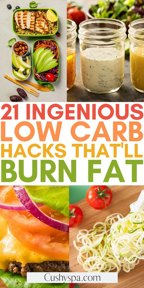 Following a low carb diet can be super easy when you incorporate these genius low carb hacks into your day. These amazing low carb hack ideas will help you burn fat easily and stay on track with your low carb diet. Slow Carb Diet, Perfect Health Diet, Diet Hacks, Carb Diet Plan, Best Healthy Diet, Keto Diet Results, Slow Carb, Balanced Diet Plan, Curb Cravings