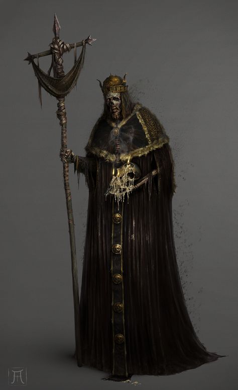 Undead King, Arte Zombie, Lich King, Old King, 다크 판타지, Fantasy Monster, Creature Concept Art, Fantasy Concept Art, High Fantasy