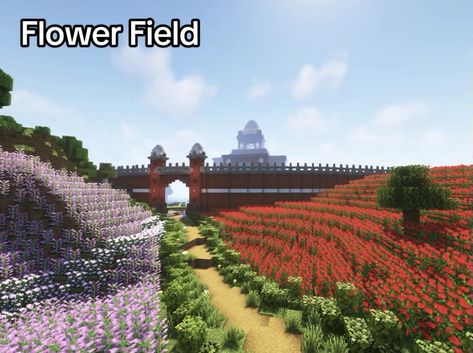 Flower Field Minecraft, Buildings In Minecraft, Rumah Minecraft Sederhana, Minecraft Structures, Minecraft House Plans, Minecraft Farm, Bangunan Minecraft, Minecraft Cottage, Easy Minecraft Houses