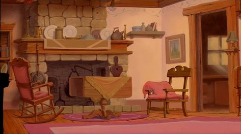 Interior scene from Belle and Moreece's cottage. Still from Beauty and The Beast Beast Castle, Matte Paintings, Beast's Castle, Castle Background, Beauty And The Beast Movie, Disney Crossover, Belle Beauty And The Beast, Princess Photo, Disney Home Decor