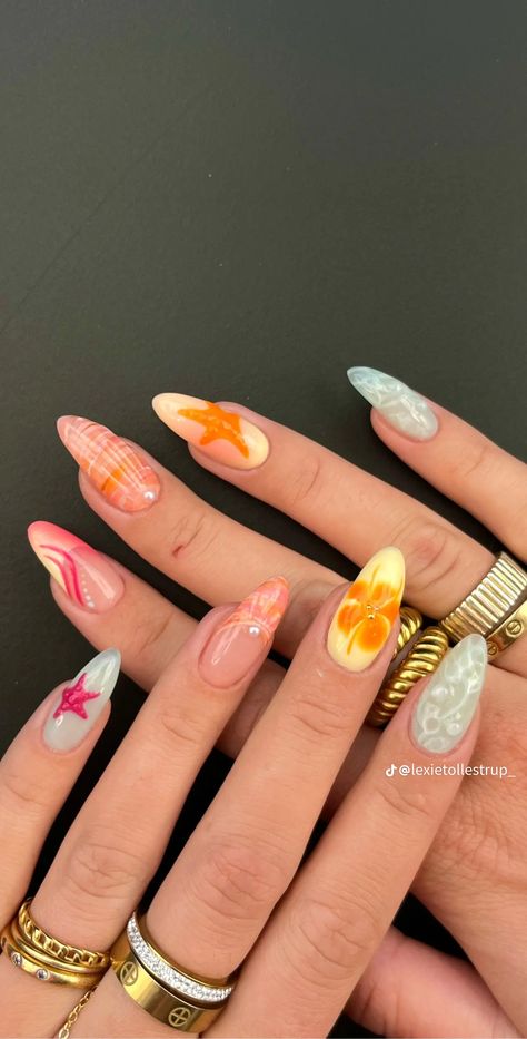 Kutek Disney, Unghie Sfumate, Summery Nails, Simple Acrylic Nails, Minimalist Nails, Fire Nails, Dream Nails, Funky Nails, Pretty Acrylic Nails