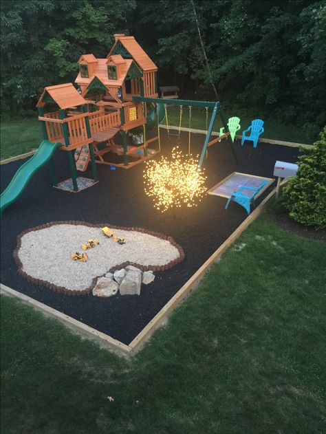 Play Set Landscaping, Kids Backyard Playground, Play Area Backyard, Backyard Kids Play Area, Kids Outdoor Play, Backyard Remodel, Backyard Inspiration, Backyard Playground, Backyard Play