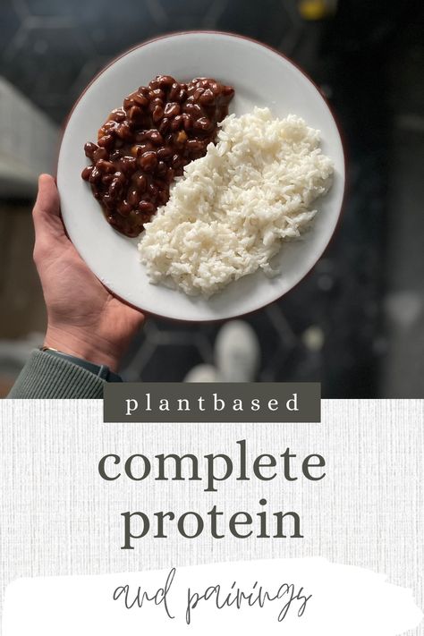 Vegan Complete Protein Combinations, Complete Vegan Protein, Plant Based Complete Protein, Plant Based Muscle Building Diet, Plant Based High Protein Recipes, Vegetarian Complete Protein, High Protein Plant Based Recipes, Plant Based High Protein Meals, Complete Protein Combinations