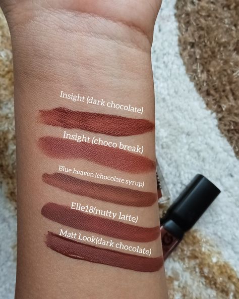 Affordable brown lip color. suits all skin tones 🌸✨ Lipstick For Dusky Skin Indian Dark Lips, Brown Lipstick Swatches, Best Brown Lipstick, Brown Lipstick Shades, Dark Brown Lipstick, Lipstick On Brown Skin, Dusky Skin, Best Lipstick Color, Lipstick For Dark Skin