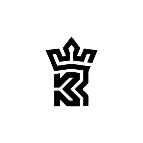 Vector initial k logo and crown | Premium Vector #Freepik #vector #logo #design-logo #letter-logo #art-logo K Crown Logo, K Logo Design Ideas, K Monogram Logo, Letter K Logo Design, K Logo Design, K Logo, Initial K, K Logos, Initial Logo