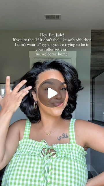 Jade Kendle-Godbolt | Beauty & Mom Influencer on Instagram: "No shade to the silk press girlies, I think Roller Sets are making a comeback 👀😉😍 

Type “ROLLER SET” and I’ll DM you the link to my roller set hair tutorial! 

#hair #rollerset #rollerwrap #90shair #90shairstyle #healthyhair #naturalhair" Rollerset Hairstyles, Rollerset Hairstyles For Black Women, Roller Set Hairstyles For Black Women, Roller Set Hair, Jade Kendle, Set Hairstyles, Roller Set Natural Hair, Roller Set Hairstyles, Mom Influencer