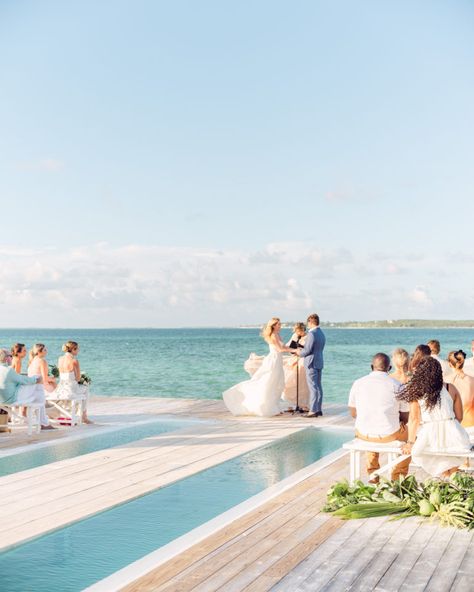 A Beachside Micro-Wedding in the Bahamas on the Groom's Birthday - Over The Moon Moving To San Diego, Bahamas Wedding, Bahamas Island, Micro Weddings, Laughing And Crying, Boat Dock, Halloween 2020, The Bahamas, Facebook Live