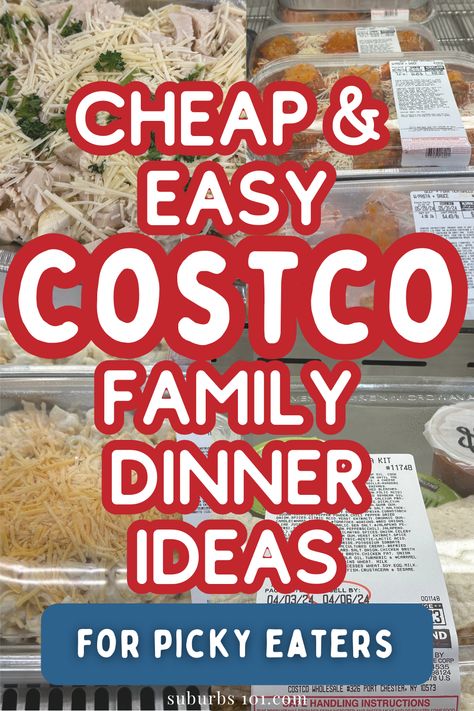 Looking for family dinner ideas? Family meals that are cheap and easy for busy weeknights? With restaurant prices surging, Costco is a go-to with cheap dinners. I go to Costco for prepared food instead of getting takeout—it’s cheaper at Costco! These meals are perfect for school night dinners and last-minute dinners when I want to have dinner ready quickly. They are also comfort foods that are kid-friendly that even picky eaters love. Add these family meals to your Costco shopping list! Uc Friendly Meals, Costco Grocery List On A Budget, Costco Family Meals, Costco Easy Meals, Costco Meals For A Crowd, Costco Meal Ideas, Costco Dinner Ideas, Costco Meal Prep, School Night Dinners