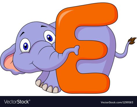 Animal Pictures For Kids, V Alphabet, Elephant Cartoon, Alphabet Crafts Preschool, Jungle Decorations, Alphabet E, Alphabet Pictures, Alphabet Crafts, Teaching The Alphabet