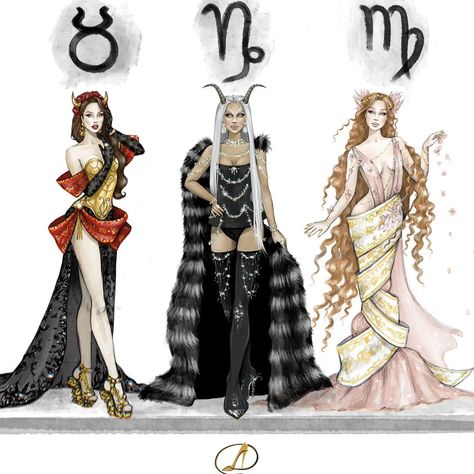 Taurus Art, Capricorn Art, Gemini Art, Aquarius Art, Virgo Art, Zodiac Sign Fashion, Zodiac Characters, Aries Leo, Zodiac Aries