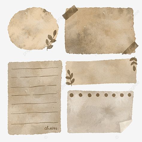 Design Idea For Scrapbook, Antique Stickers Printable, Vintage For Design, Aesthetic Stickers For Project, Cute Designs For Scrapbook, Paper Astethic Vintage, Ripped Paper Aesthetic Vintage Brown, Notes Brown Aesthetic, Design In Scrapbook