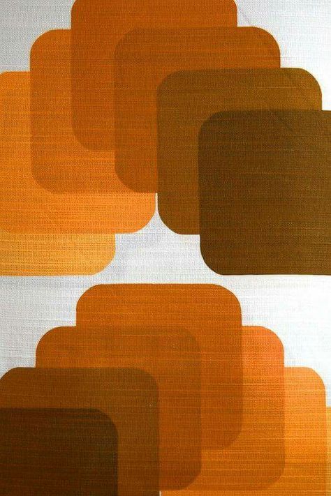 70s fabric wallpaper - likes geometric patterns Mcm Rug, Pretty Textures, 1970s Patterns, 70s Prints, 1960s Art, 70s Wallpaper, Circles Art, 70s Fabric, 60s Patterns