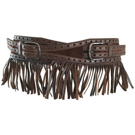 Cowboy Accessories, Yves Saint Laurent Paris, Fringe Belt, Fringe Clothing, Boho Belt, Double Buckle Belt, Handmade Leather Belt, Vintage Leather Belts, Boho Belts