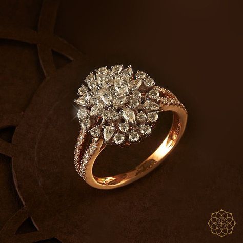 Indian Diamond Ring, Indian Diamond Rings Design, Daimon Rings For Women, Diamond Ring Designs Indian, Bridal Rings Indian Gold, Indian Diamond Rings, Engagement Ring For Bride Indian, Gold Engagement Rings Indian, Real Diamond Rings Unique