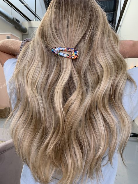 Natural warm blonde Sandy Blonde Babylights, Blonde Hair Sandy, Cool Sandy Blonde Hair, Natural Blonde Dyed Hair, Natural Blonde Dye, Warm Blond Highlight, Scandi Blonde Hair Balayage, Highlights For Dirty Blonde Hair Natural, Natural Sandy Blonde Hair