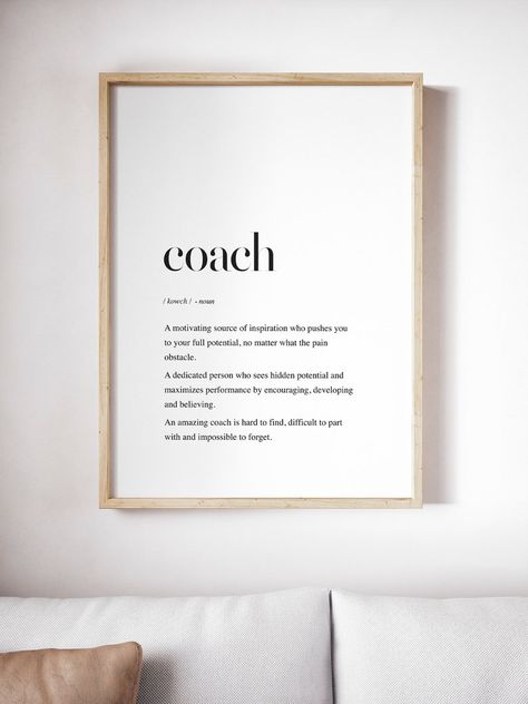 Personal Trainer Gifts, Coach Definition, Coach Poster, Gifts For Personal Trainer, Dance Coach, Poster Sport, Mentor Coach, Sports Coach, Download Poster