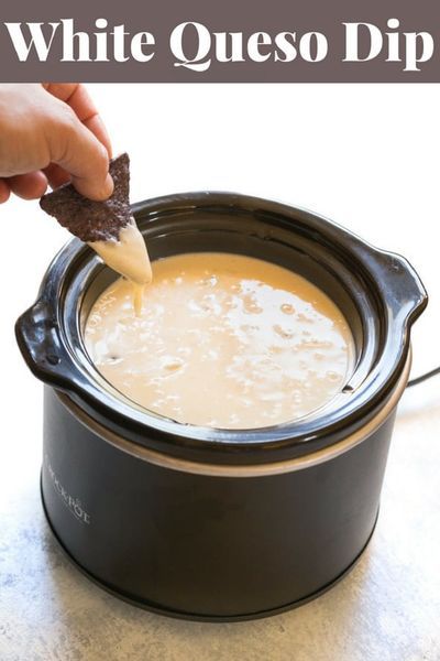 Queso Dip Spicy, Slow Cooker White Queso Dip, Queso Crockpot Dip, White Queso Dip Crockpot, Stovetop Queso, Best White Queso Dip, Queso Dips, Queso Dip Crockpot, White Queso Dip Recipe