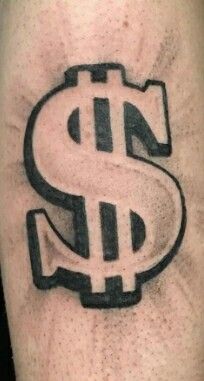 Dollar Sign Tattoo Design, Money Symbol Tattoo, Dollar Sign Tattoo, Dollar Tattoo, Sign Tattoo, Evil Tattoos, Money Tattoo, Planet Tattoos, Mini Tattoo