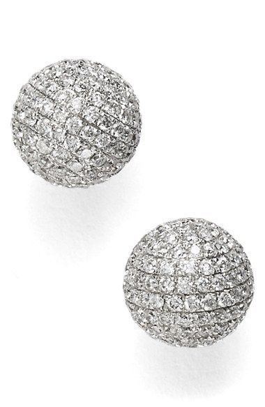 Diamond Ball, Titanic Jewelry, Ball Stud Earrings, Bony Levy, Basic Jewelry, Platinum Wedding, Tiny Earrings, Round Stud Earrings, Exclusive Jewelry