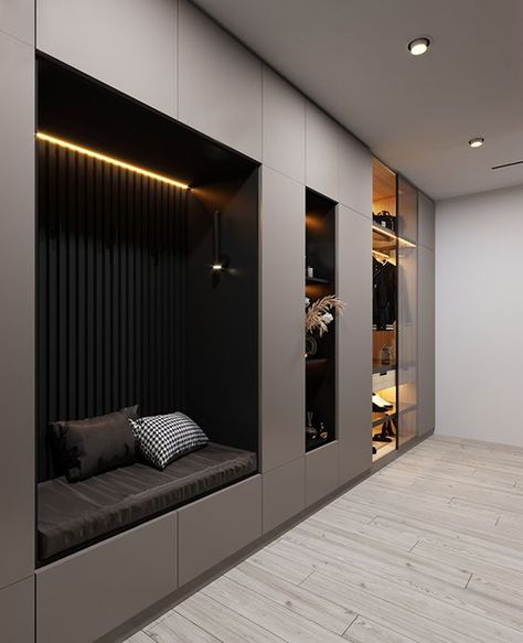 Bedroom Closet Design, Foyer Design, Wardrobe Design Bedroom, 아파트 인테리어, Home Entrance Decor, Modern Bedroom Design, Bedroom Furniture Design, Home Room Design, Apartment Interior